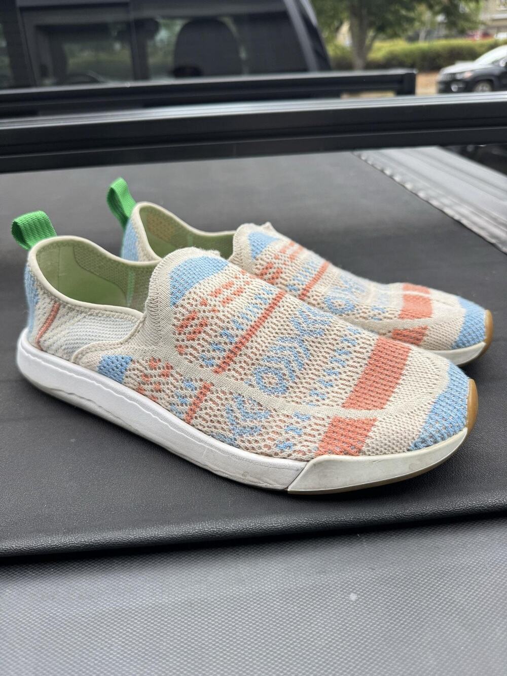 Sanuk Womens Size 9 Multicolor Knit Slip On Shoes Sidewalk Surfer Comfort